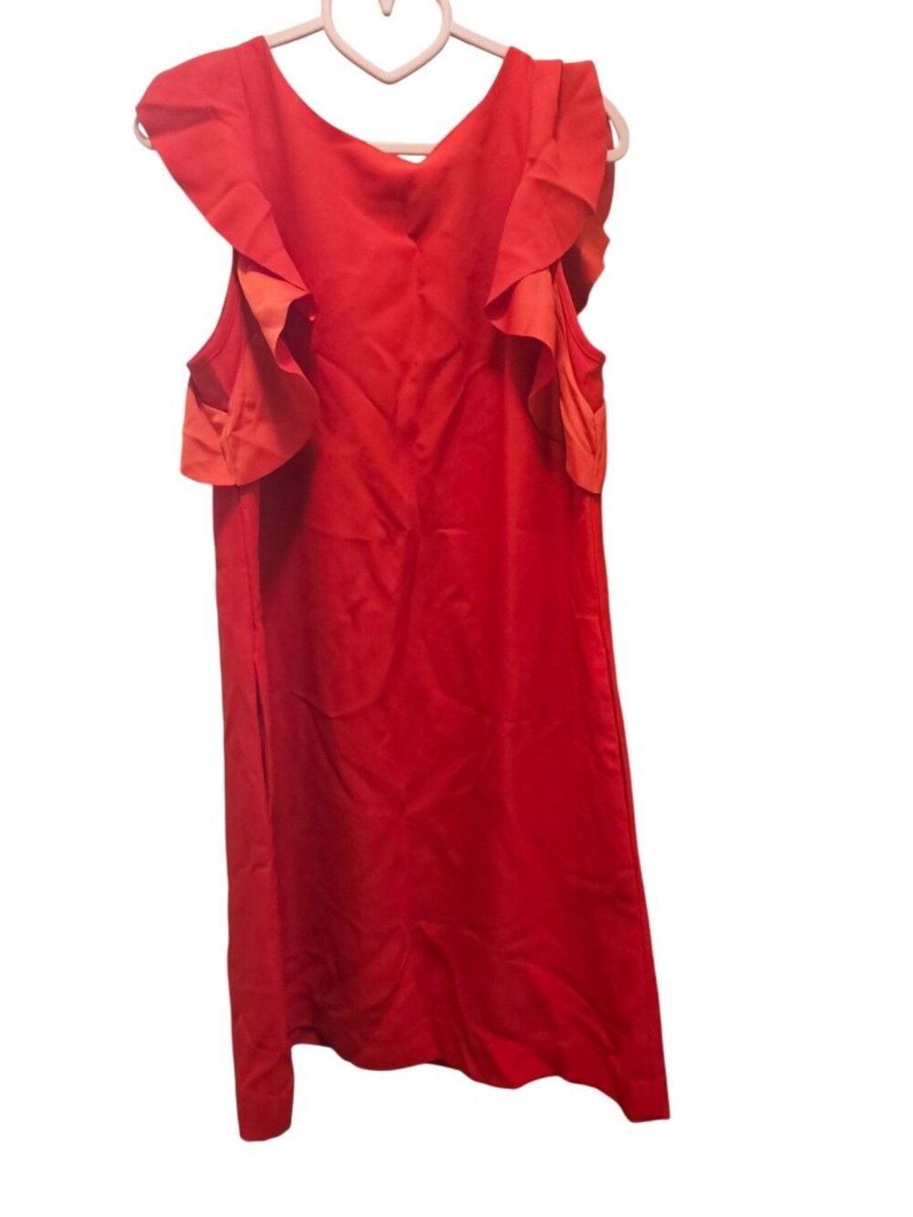 Banana Republic Red Ruffle Sleeve Shift Dress Size 4
